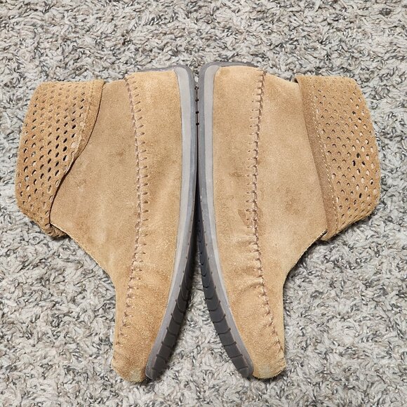 Women's EMU Australia Ever Size 7 Ghostgum Suede Moccasin Bootie Chestnut Boho - Picture 4 of 9